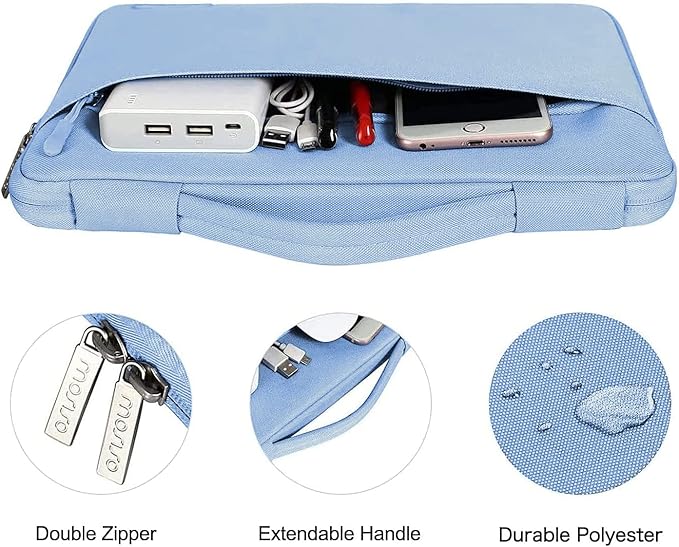 MOSISO Compatible with MacBook Air 13 inch Case M5 2026 M4 2025 M3 M2 2024-2022 A3449 A3240 A3113 A2681,Hard Shell&Sleeve Bag&Keyboard Skin&Webcam Cover&ScreenFilm for MacBook Air 13.6, Air Blue