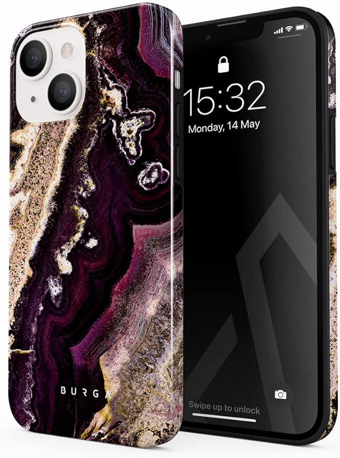 BURGA Phone Case for iPhone 14 - Cute, Trendy, Aesthetic, Pattern Phone Cover, Hard Shell Protection - fits Apple iPhone 14 Case for Women and Men