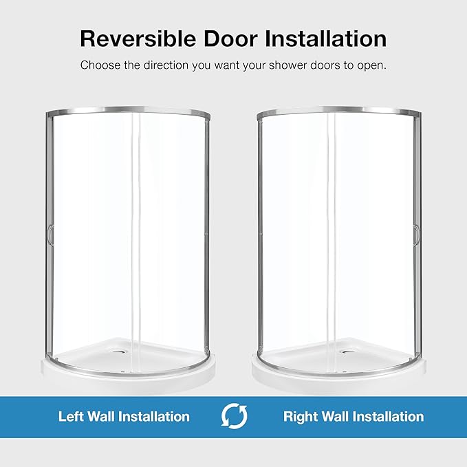 OVE Decors Breeze 34 in. Corner Shower Clear Sliding Door with Base in Satin Nickel Finish
