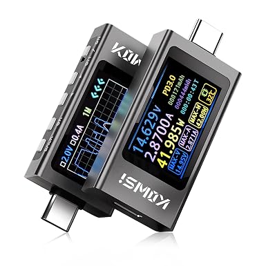 Diymore USB C Tester USB C Power Meter Tester,Digital Multimeter with LCD Display,Digital Voltmeter Type C Voltage and Current Tester Fast Charging PD3.1 Protocol Testing,240W/40V/12A Capacity