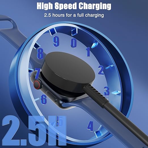 1Pack for Apple Watch Charger USB C Magnetic iWatch Charger Cable 1Pack USB to C Fast Charging Cord Compatible with Watch Ultra2 Ultra Series 9 8 7 6 SE SE2 5 4 3 2 1-3.3FT (1.1M) Black