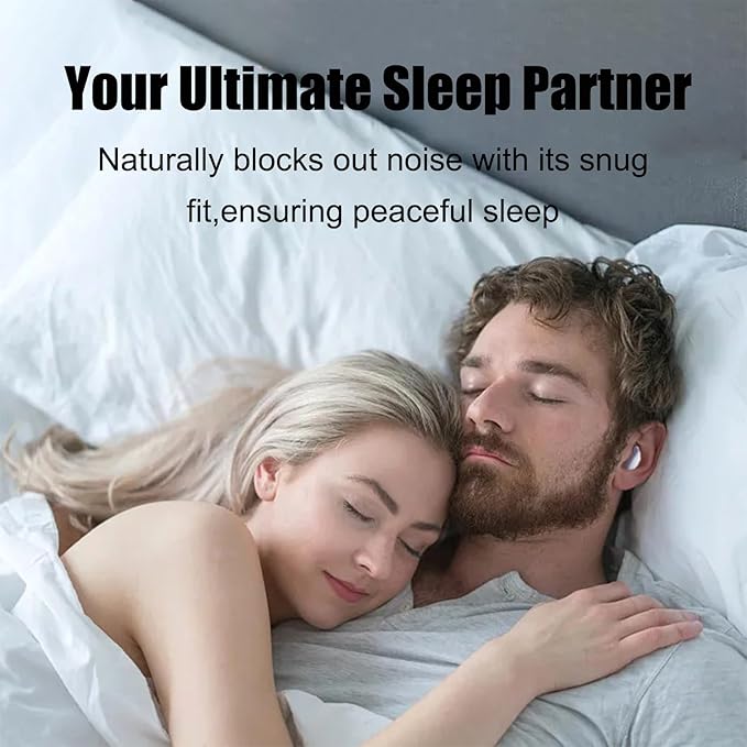 Sleep Earbuds, Wireless Bluetooth 5.3 Invisible Earbuds, Sleeping Headphones for Side Sleepers 35dB Comfortable Noise Cancelling, 28H Playtime Ear Buds, Touch Control Skin Color