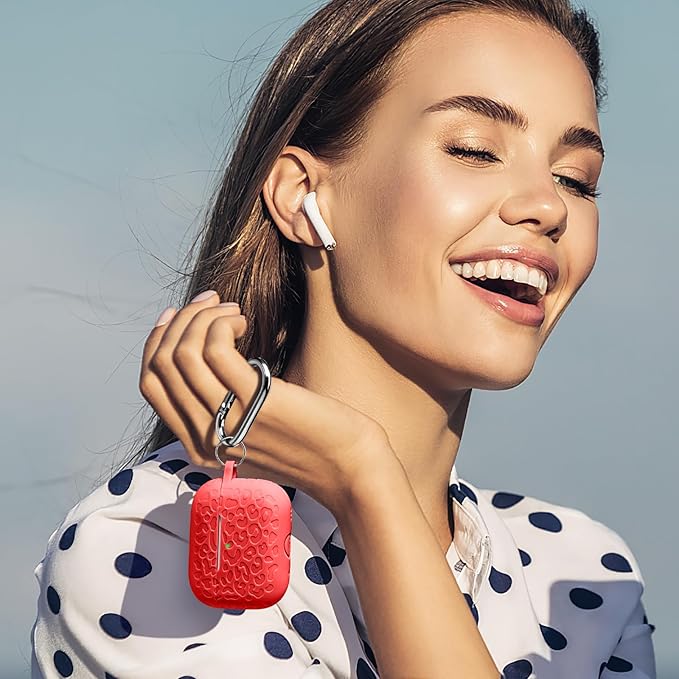Fashion Engraving Leopard Case Compatible for Airpods Pro 2 Case Cover 2022/Airpod Pro Case Cover,Soft Silicone for Airpods Pro 2nd Generation Case,Front LED Visible