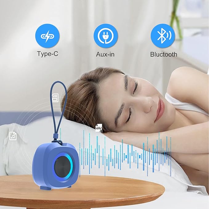 Portable Bluetooth Speakers, RGB Lights TWS Speakers，Wireless IPX5 Waterproof Mini Speaker with Loud Stereo Sound,15 Hours Playtime, Rechargeable Battery.