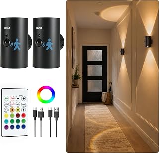 EZVALO Motion Sensor Wall Light, Rechargeable Wireless LED Sconce - Image 1