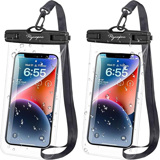 Waterproof Phone Pouch Bag - 7.5in Waterproof Phone Case for Beach Travel, IPX8 Cellphone Dry Bag with Lanyard for iPhone 16 15 14 Pro Max Galaxy S25+ S24+ Pixel 10 Pro, Cruise Essentials 2025