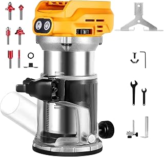 Cordless Compact Router compatible with Dewalt 20V Battery,6 Speeds 800W 30,000 RPM Brushless Router for Woodworking with Router Bits,Edge & Roller Guide,Dust Hood - Image 1
