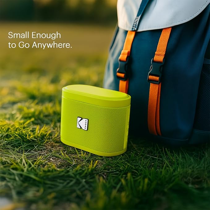 KODAK SOUNDBRIX Magnetic Splittable Bluetooth Speaker Wireless Portable Bluetooth Speaker with 4 Speaker Pairing Stereo Sound and 5H Playtime Water Resistant for Home Outdoor for Men Women