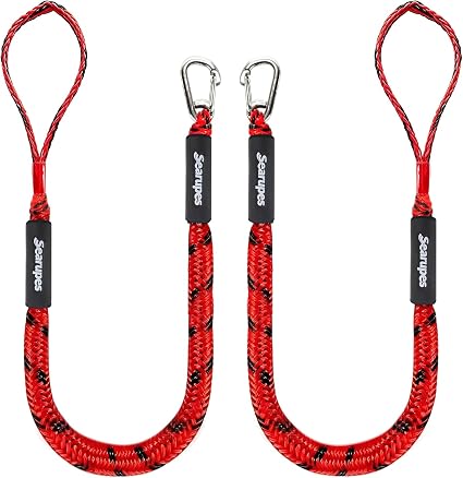 Bungee Dock Lines, Mooring Ropes for PWC, Pontoon, Watercraft
