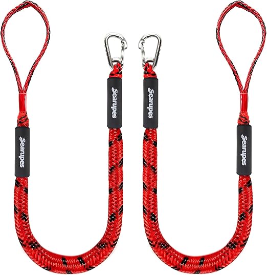 Bungee Dock Lines, Mooring Ropes for PWC, Pontoon, Watercraft