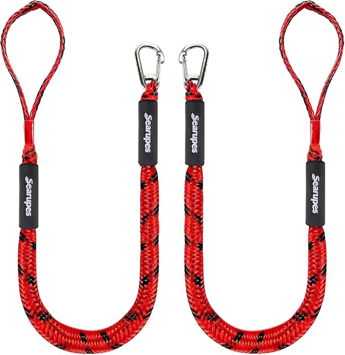 Bungee Dock Lines, Mooring Ropes for PWC, Pontoon, Watercraft