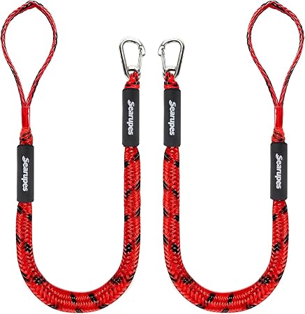 Bungee Dock Lines, Mooring Ropes for PWC, Pontoon, Watercraft