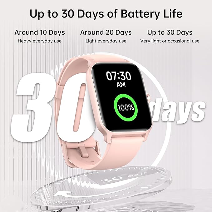 Tensky Smart Watch for Women, 1.85'' HD Sport Lady Smartwatch for Android/iPhone/Samsung/(Bluetooth Call), Alexa Built-in, 100+ Sport Modes Fitness Digital Tracker,Sleep/Heart Rate/SpO2 Monitor