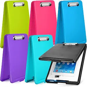 Chinco 6 Pcs Clipboard Folder with Storage, 9.5 x 13.5 Inch, Heavy Duty