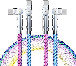 Light Up USB-C Cable 2 Pack 5ft LED USB C to USB C Cables Colorful Gradual - Image 1