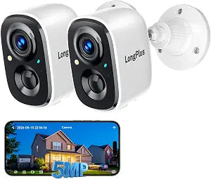 LongPlus 3K Security Camera Wireless Outdoor, WiFi6 Outdoor Camera Wireless