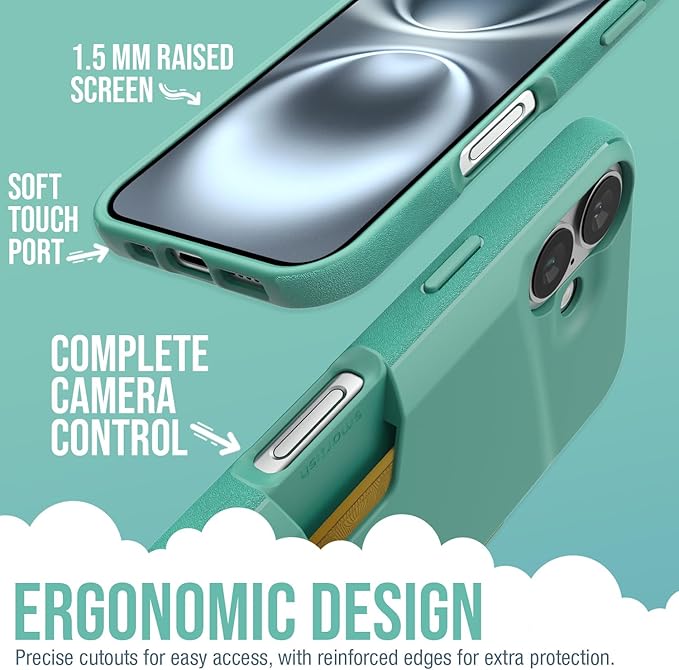 Smartish iPhone 17e/16 Wallet Case + 2-Pack Tempered Glass Screen Protector Bundle