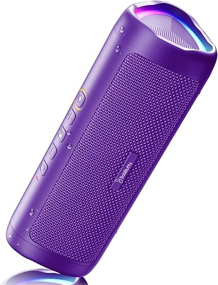 Bluetooth Speaker, 20W HD Sound, Portable Wireless, IPX5 Waterproof, Up to 24H Playtime, TWS Pairing, for Home/Party/Outdoor/Camping/Beach Essentials, Electronic Gadgets, Birthday Gift (Purple)