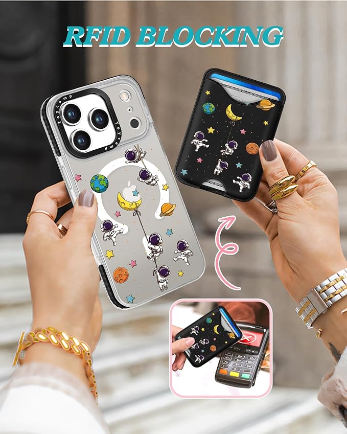 Toycamp for iPhone 17 Pro Case - Compatible with Magsafe Credit Card Holder Wallet Magnetic Cute Women Teen Girls Kawaii Girly Unique Man Boys Design Phone Cover for Apple 17 Pro