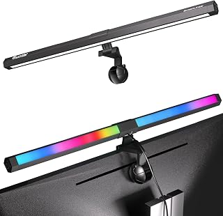 Quntis Monitor Light RGB PRO Backlight, Eye-Care Dual Light Computer Light Bar Gaming Office Desk Lamp, 15 Modes Dimmable Backlight, 3 Color Temperature Adjustable Brightness, Ra95 Screen Light Bar - Image 1