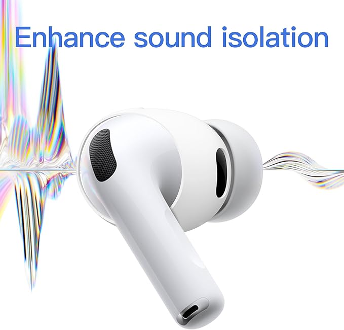 [Fit in Case] 3 Pairs Cover for AirPods Pro 3 DamonLight Anti Scratches Add Grip Sport Ear Tips [US Patent Registered] Compatible with AirPods Pro 3rd Generation 2025 (White)