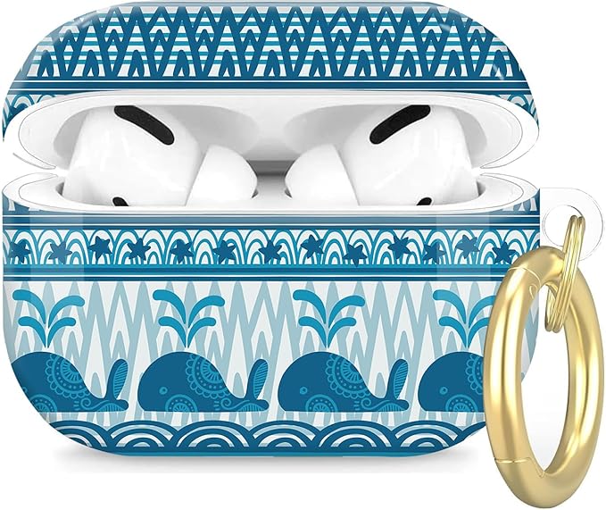 Compatible with Airpod Pro 2nd/1st Generation,Full Protection Cover for Women,Accessories Hard Case Portable & Shockproof for Airpod Pro 2nd Charging Case 2023/2022/2019(Cute Starfish Turtles)