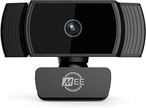 MEE Audio C6A 1080p HD Webcam with Microphone, Autofocus, Low Light Correction, 360° Rotation; USB Streaming Web Camera for Video Calling via Zoom/Hangouts/Skype on Computer PC Mac Laptop Desktop
