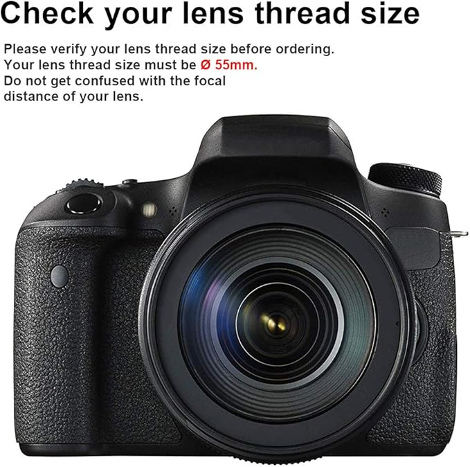 55MM 0.43x Professional HD Wide Angle Lens w/Macro Portion for Nikon D3400 D5600 for Sony Alpha Cameras