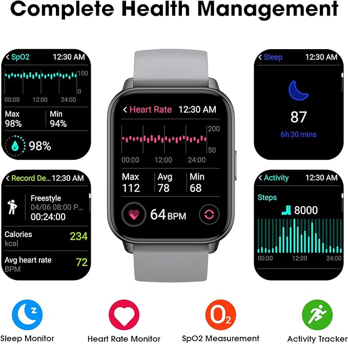Pedometer Watch Senior Friendly No App/Phone Required, Waterproof Fitness Tracker Watch with Step Counter Calories/Sleep Tracker for Walking Running for Men Women