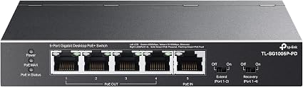 TP-Link TL-SG1005P-PD, 5 Port Passthrough Gigabit Ethernet Switch
