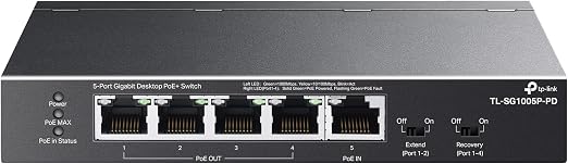 TP-Link TL-SG1005P-PD, 5 Port Passthrough Gigabit Ethernet Switch