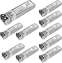 10Pack 10G SFP+ LC Module, 10GBase-SR Multi-Mode Ethernet Transceiver, 850nm MMF up to 400m – Compatible with Cisco, Meraki, Ubiquiti, Mikrotik, Netgear, HPE, TP-Link, Aruba and More - Image 1