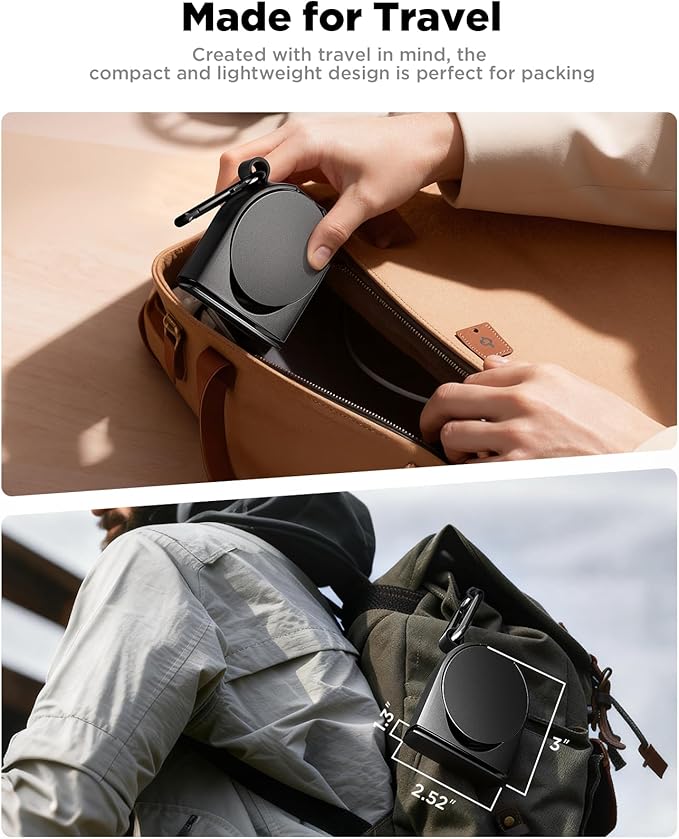 Magnetic Travel Phone Holder Hands Free Desk Stand for iPhone and Android