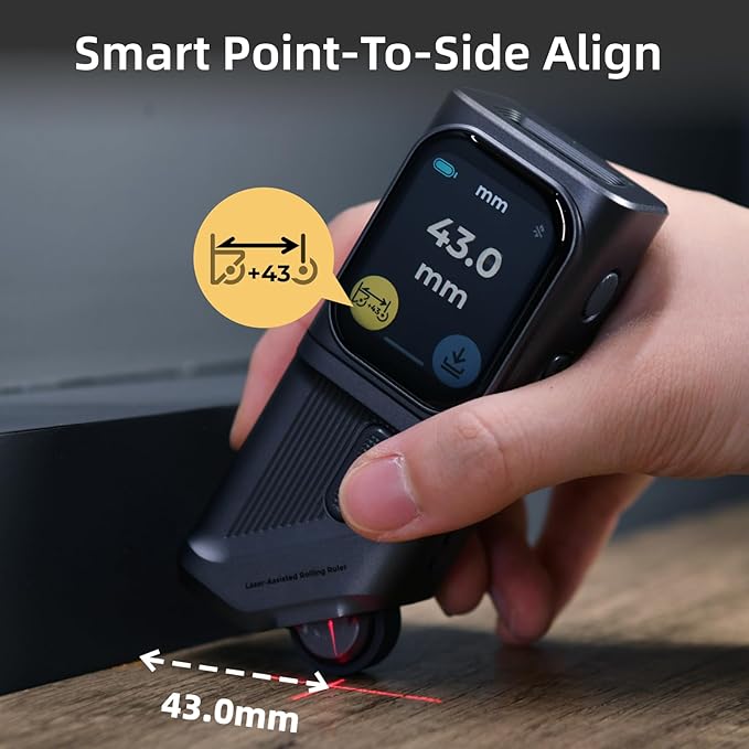HOZO M-Cube Laser Measuring Tool Adaptor 05 Scale Roller,Electronic Digital Tape Measure with Laser,Infinite Customized Scales and ±1/32 inch Accuracy,93 Built-in US Imperial, Metric Scales