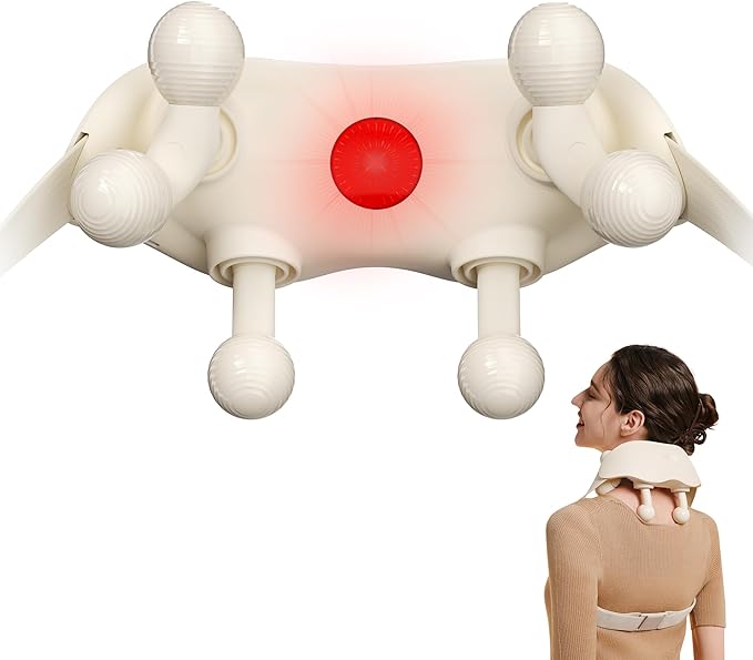 SKG Neck Massager for Pain Relief Deep Tissue Cordless Shiatsu Neck and Shoulder Massger with Heat HS500 Christmas Gifts for Men and Women Dad Mom Grandpa
