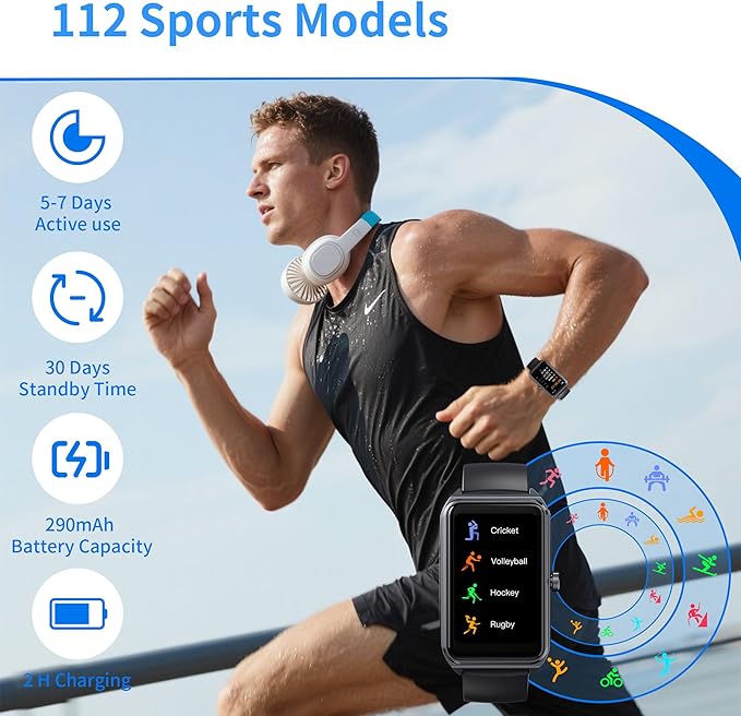 Smart Watch for Men Women (Answer/Make Calls), 1.57" HD, Heart Rate & SpO2 & Sleep Monitor, 100+ Sports Modes, IP68 Waterproof, Smartwatch Fitness Activity Tracker for Android, for iOS