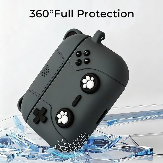 for Airpods Pro 3 Case 2025,Cute 3D Game Console Design for Air pod Pro 3 Cover with Keychain Shockproof Protective Soft Silicone Case for Airpods Pro 3 Gen for Women Girls (Gray Cat)