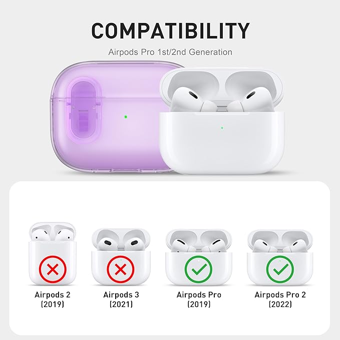 Valkit Compatible AirPods Pro Case, Clear with Cleaner Kit, Soft TPU Protective Cover, Shockproof for AirPods Pro Gen 2/1