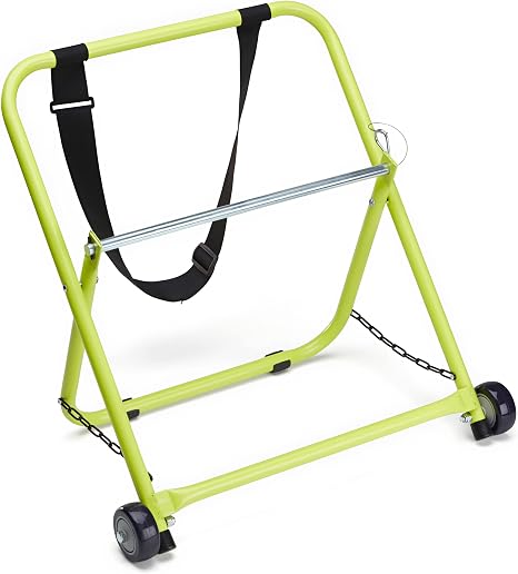 trueCABLE Wire and Cable Caddy with Wheels and Pull Strap, Industrial Grade Steel Wire Dispenser, Holds Cable Reels Up to 20" Diameter and 100 lb Capacity