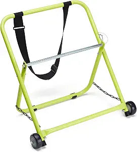 trueCABLE Wire and Cable Caddy with Wheels and Pull Strap, Industrial Grade Steel Wire Dispenser, Holds Cable Reels Up to 20" Diameter and 100 lb Capacity