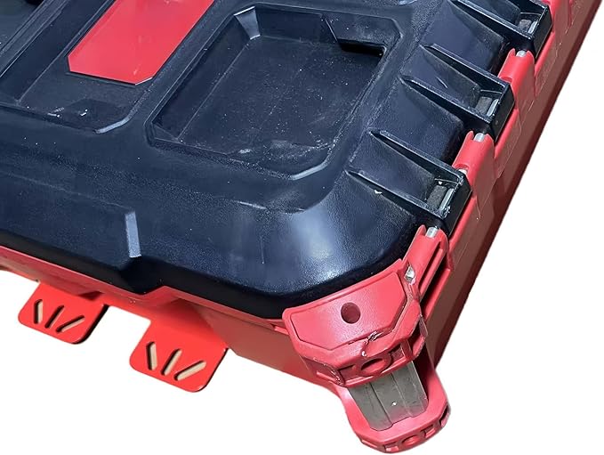 Packout Mounting Plate, Metal Base for Milwaukee Toolboxes, Wall or Floor Mount (1, RED-A)