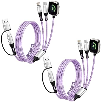 3 in 2 Multi Charging Cable Cord for iPhone Watch Charger/iPhone 17-8 Cable