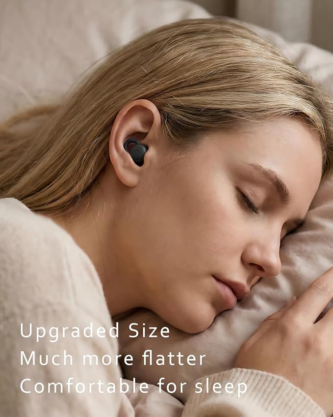 Sleep Earbuds, Comfortable Sleeping Headphones Small Design for Side Sleepers Invisible Buds Wireless Bluetooth Earphones for Noise Blocking Snoring