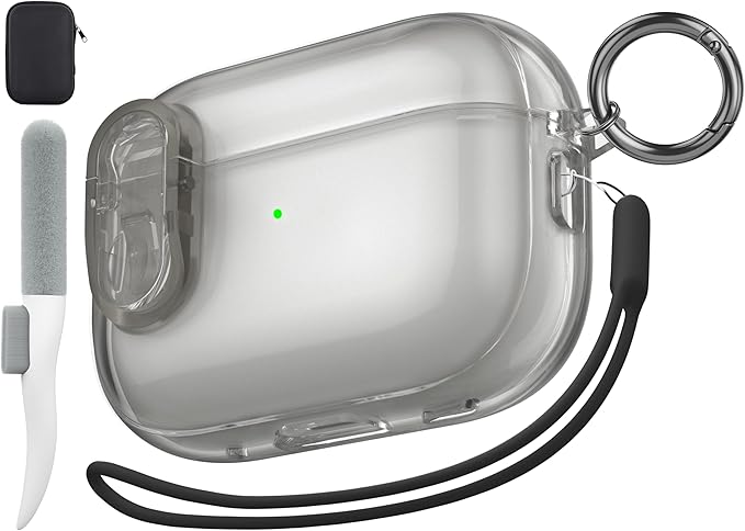 Valkit Compatible AirPods Pro Case, Clear with Cleaner Kit, Soft TPU Protective Cover for AirPods Pro Gen 2nd/1st 2023/2022/2019