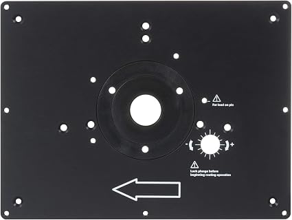Trend Tool Technology USA Trend Router Table Insert Plate, Aluminum Alloy, User-Made Compatibility, Pre-Drilled Holes, Customizable Fit, RTI/PLATE/A