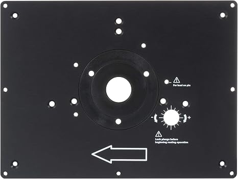 Trend Tool Technology USA Trend Router Table Insert Plate, Aluminum Alloy, User-Made Compatibility, Pre-Drilled Holes, Customizable Fit, RTI/PLATE/A