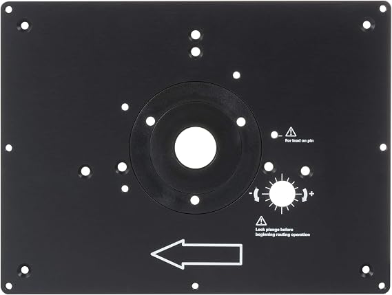Trend Tool Technology USA Trend Router Table Insert Plate, Aluminum Alloy, User-Made Compatibility, Pre-Drilled Holes, Customizable Fit, RTI/PLATE/A