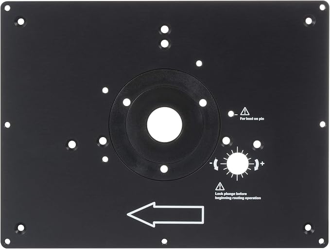 Trend Tool Technology USA Trend Router Table Insert Plate, Aluminum Alloy, User-Made Compatibility, Pre-Drilled Holes, Customizable Fit, RTI/PLATE/A