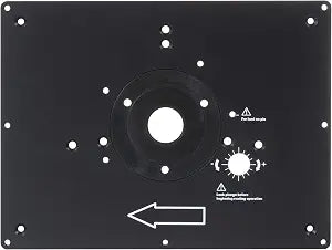 Trend Tool Technology USA Trend Router Table Insert Plate, Aluminum Alloy, User-Made Compatibility, Pre-Drilled Holes, Customizable Fit, RTI/PLATE/A
