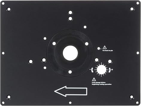 Trend Tool Technology USA Trend Router Table Insert Plate, Aluminum Alloy, User-Made Compatibility, Pre-Drilled Holes, Customizable Fit, RTI/PLATE/A